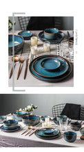Load image into Gallery viewer, Nordic Style Kiln Glazed Ceramic Rice Salad Bowl Soup Bowl Round Dish Dinner Plate