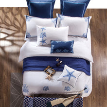 Load image into Gallery viewer, Embroidered Duvet Cover Bedding Set. Soft Egyptian Cotton. Queen, King and Super King Size 4/6/10Pcs