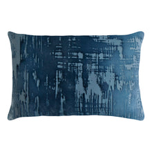 Load image into Gallery viewer, Brushstroke Denim Velvet Pillow