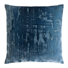Load image into Gallery viewer, Brushstroke Denim Velvet Pillow
