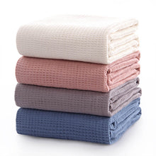 Load image into Gallery viewer, Japanese style Cotton Waffle Throw Blanket for Kids and Adults