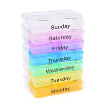 Load image into Gallery viewer, Weekly medicine organizer pillbox   Travel case