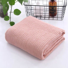 Load image into Gallery viewer, Japanese style Cotton Waffle Throw Blanket for Kids and Adults