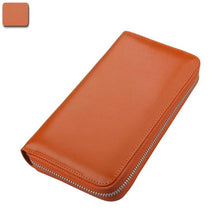 Load image into Gallery viewer, RFID Blocking Leather Credit Card Holder For Men And Women. Anti Theft Travel Passport Long Wallet Business ID Holder Purse