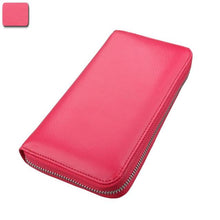 Load image into Gallery viewer, RFID Blocking Leather Credit Card Holder For Men And Women. Anti Theft Travel Passport Long Wallet Business ID Holder Purse