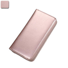 Load image into Gallery viewer, RFID Blocking Leather Credit Card Holder For Men And Women. Anti Theft Travel Passport Long Wallet Business ID Holder Purse