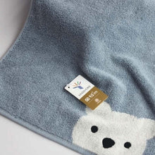 Load image into Gallery viewer, Children Towels Baby Face Towel Cute Cartoon Bear Pattern Hangable Hand Towel Soft Cotton Towels Kids Bathroom Products