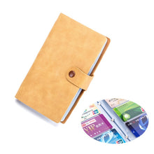 Load image into Gallery viewer, RFID Blocking Leather Credit Card Holder For Men And Women. Anti Theft Travel Passport Long Wallet Business ID Holder Purse