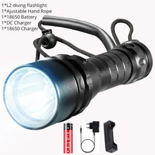 Load image into Gallery viewer, Professional Waterproof Underwater Diving Light