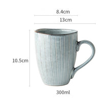Load image into Gallery viewer, Handmade Ceramic Milk Cup Coffee Mug and Saucer