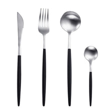 Load image into Gallery viewer, White Gold Cutlery Set Western 18/10 Stainless Steel Tableware Home Spoon Fork Knife Chopsticks Kit Dinnerware Sets tableware