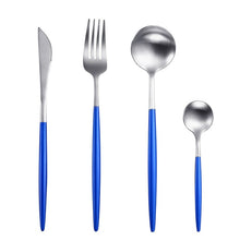 Load image into Gallery viewer, White Gold Cutlery Set Western 18/10 Stainless Steel Tableware Home Spoon Fork Knife Chopsticks Kit Dinnerware Sets tableware