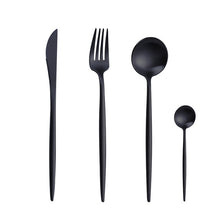 Load image into Gallery viewer, Gold Color Stainless Steel Dinnerware Cutlery Set. Forks Spoons Knives Chopstick