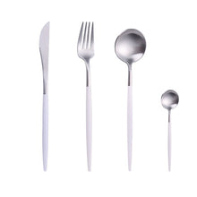 Load image into Gallery viewer, Gold Color Stainless Steel Dinnerware Cutlery Set. Forks Spoons Knives Chopstick