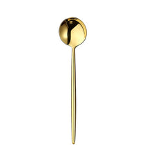 Load image into Gallery viewer, Gold Color Stainless Steel Dinnerware Cutlery Set. Forks Spoons Knives Chopstick