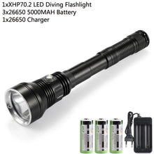 Load image into Gallery viewer, New 6000 Lumen XHP70.2 LED Yellow/White Light Diving Flashlight Professional Underwater 150M Waterproof Torch Outdoor Dive Lamp