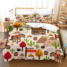Load image into Gallery viewer, Fun Animal Pattern 3D Printed Cotton Bedding Set