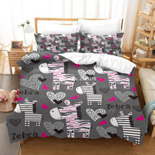 Load image into Gallery viewer, Fun Animal Pattern 3D Printed Cotton Bedding Set