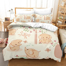 Load image into Gallery viewer, Fun Animal Pattern 3D Printed Cotton Bedding Set