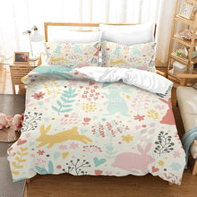 Load image into Gallery viewer, Fun Animal Pattern 3D Printed Cotton Bedding Set