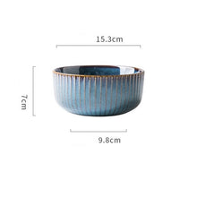 Load image into Gallery viewer, Nordic Style Kiln Glazed Ceramic Rice Salad Bowl Soup Bowl Round Dish Dinner Plate