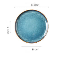 Load image into Gallery viewer, Nordic Style Kiln Glazed Ceramic Rice Salad Bowl Soup Bowl Round Dish Dinner Plate