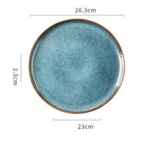 Load image into Gallery viewer, Nordic Style Kiln Glazed Ceramic Rice Salad Bowl Soup Bowl Round Dish Dinner Plate