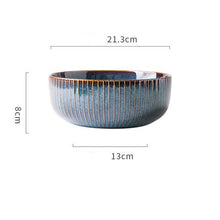 Load image into Gallery viewer, Nordic Style Kiln Glazed Ceramic Rice Salad Bowl Soup Bowl Round Dish Dinner Plate