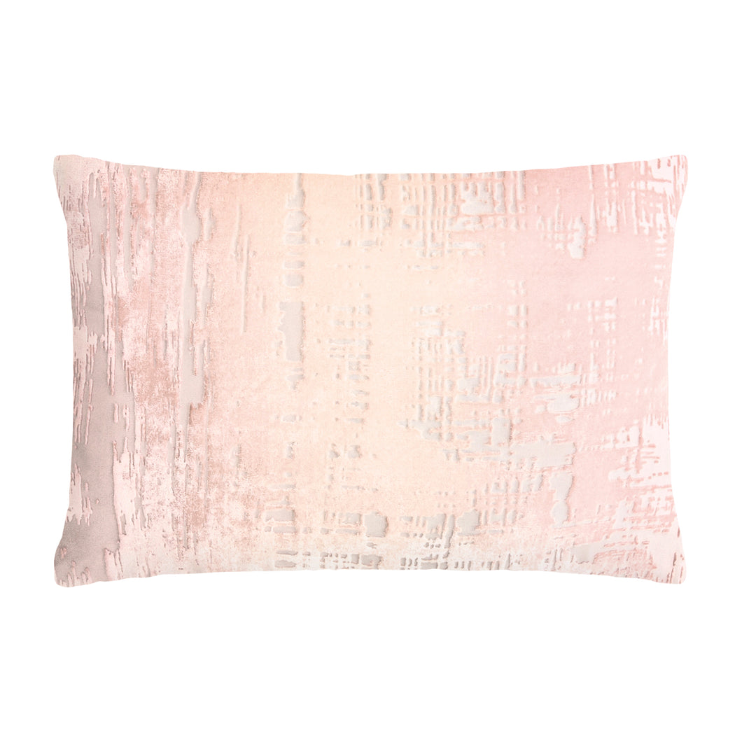 Brushstroke Blush Velvet Pillow