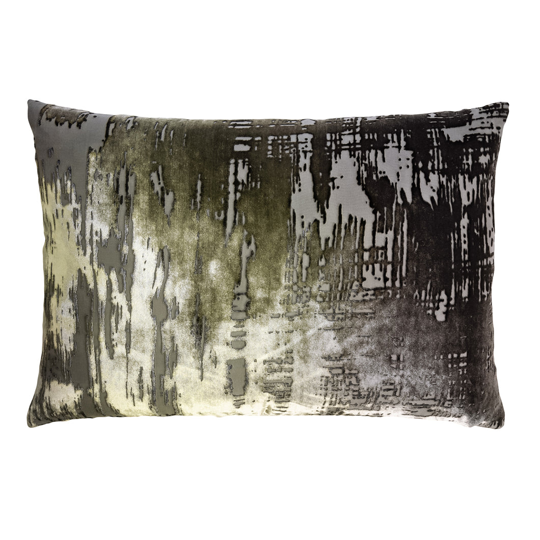 Brushstroke Oregano Velvet Pillows