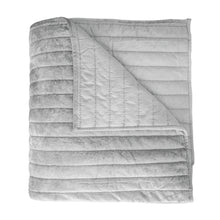 Load image into Gallery viewer, Channel Gray Queen Velvet Quilt
