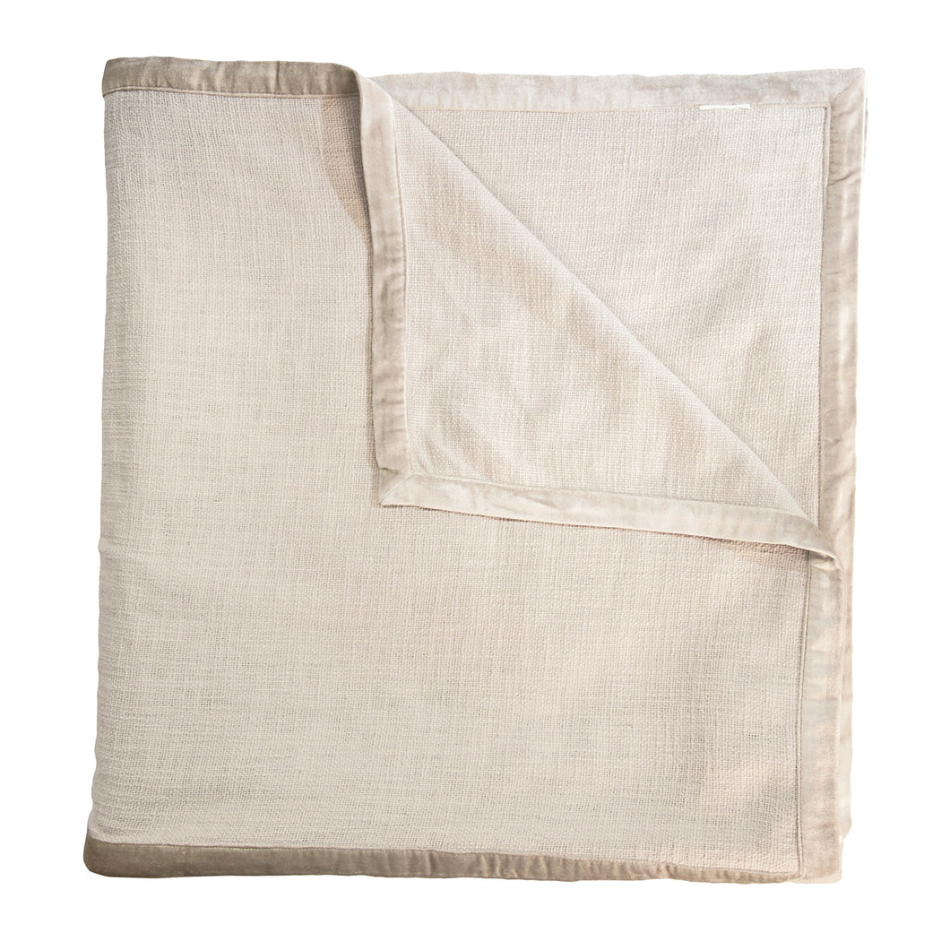 Chunky Weave Biscotti Cotton Queen Coverlet