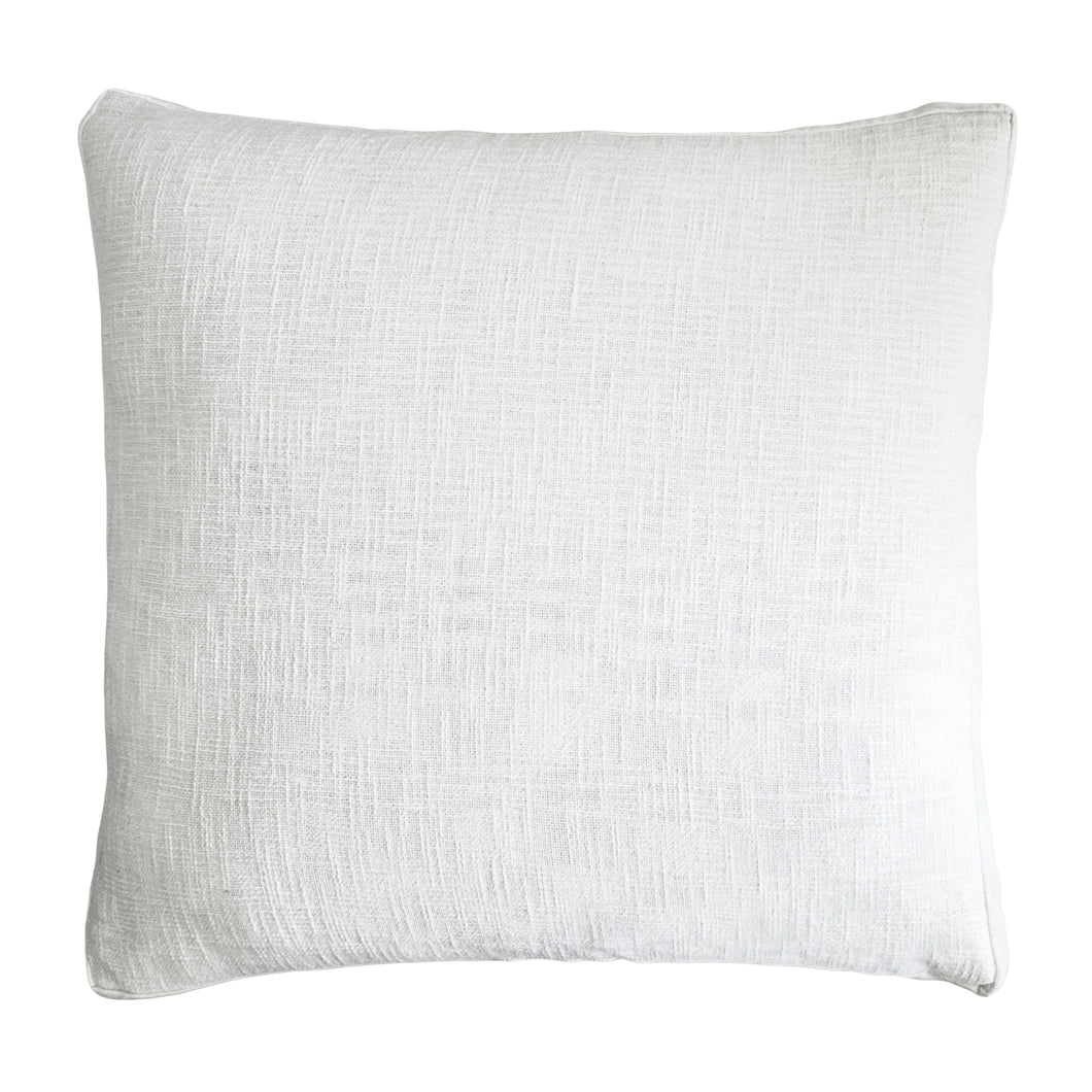 Chunky Weave White Cotton Euro Sham (CASE ONLY)