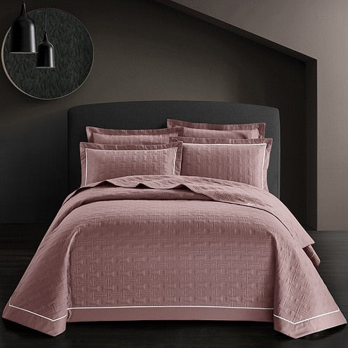 Luxury 100%Cotton Coverlet Bedspread Bed cover set
