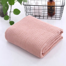 Load image into Gallery viewer, Japanese style Cotton Waffle Throw Blanket for Kids and Adults
