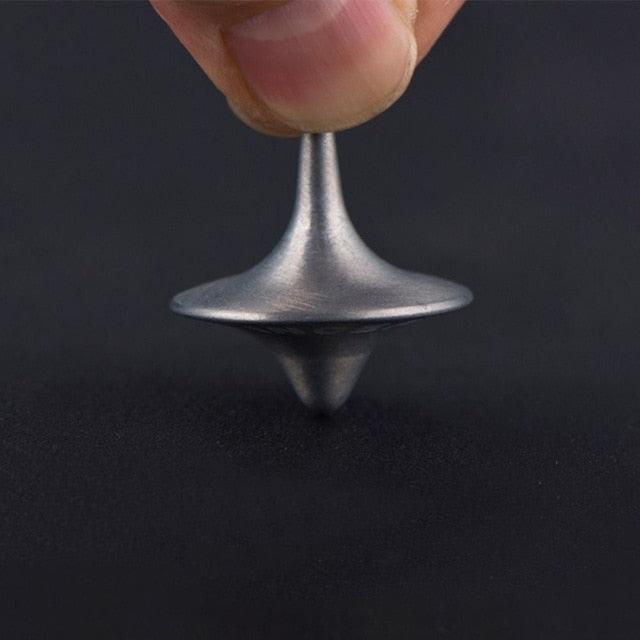 Metal Gyro Great Accurate Silver Spinning Top Hot Movie Totem Print Spinning Top apda7a08