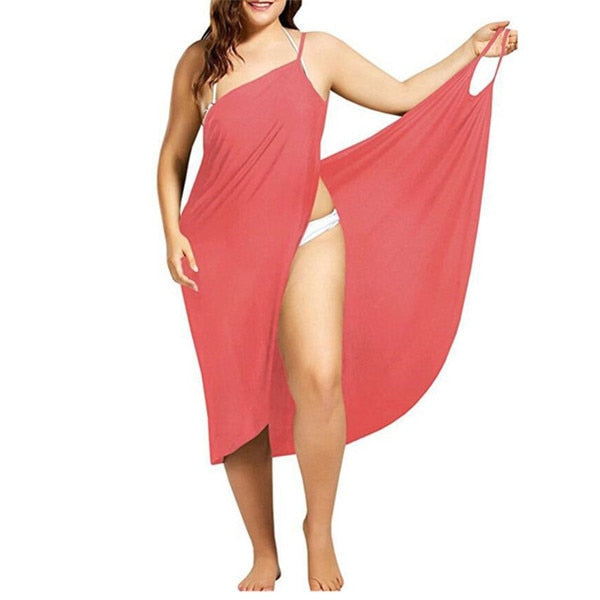 Women Plus Size Pareo Beach Cover Up Wrap Dress Bikini Bathing Suit Fe –  UPOMA HOME