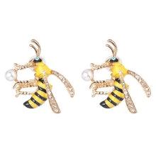Load image into Gallery viewer, New Brand Vintage Hyperbole Animal Metal Stud Earrings Bohemian Bee Earrings Fashion Women Jewelry Brincos
