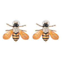 Load image into Gallery viewer, New Brand Vintage Hyperbole Animal Metal Stud Earrings Bohemian Bee Earrings Fashion Women Jewelry Brincos
