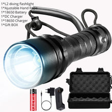 Load image into Gallery viewer, Professional Waterproof Underwater Diving Light
