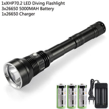Load image into Gallery viewer, New 6000 Lumen XHP70.2 LED Yellow/White Light Diving Flashlight Professional Underwater 150M Waterproof Torch Outdoor Dive Lamp
