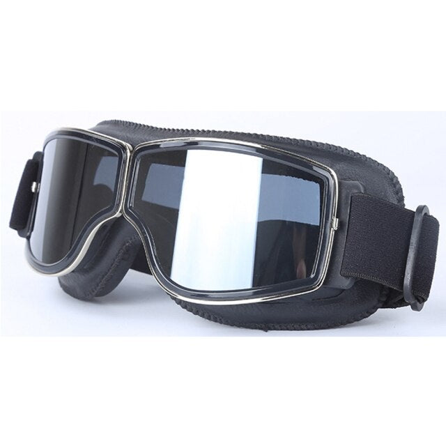 Leather Goggles Sunglasses For Bikers
